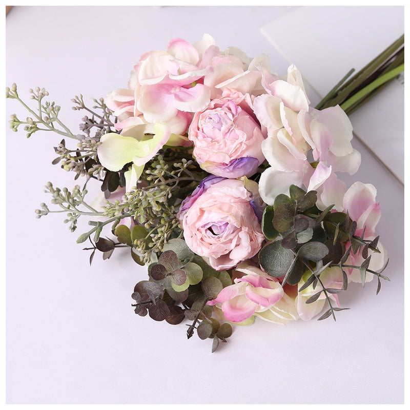 Flowers (Artificial) - Hydrangea & Roses Pink