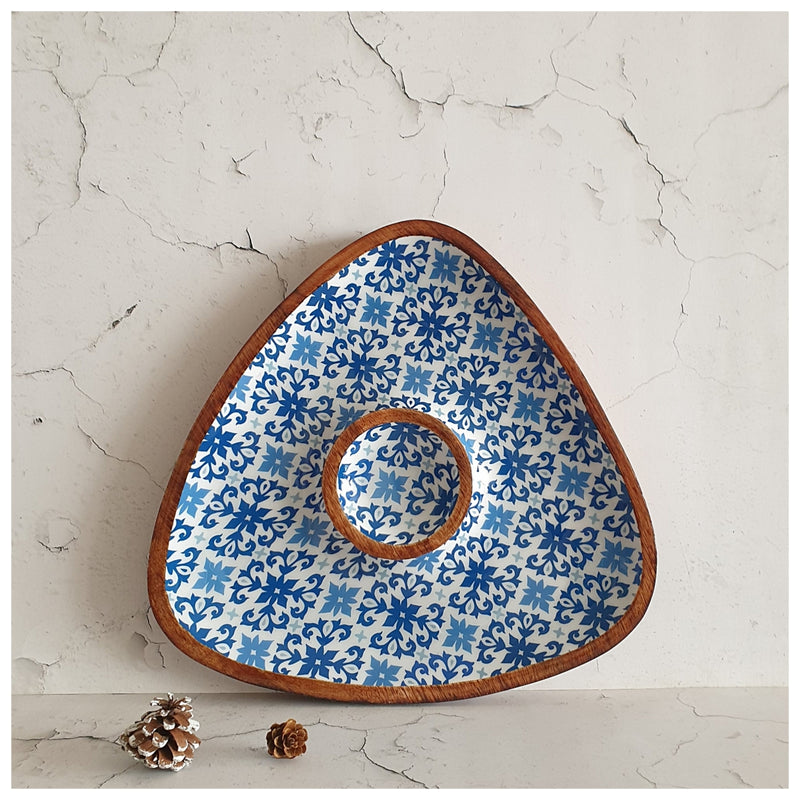 Triangle Dip Dish Platter - Moroccan Floret