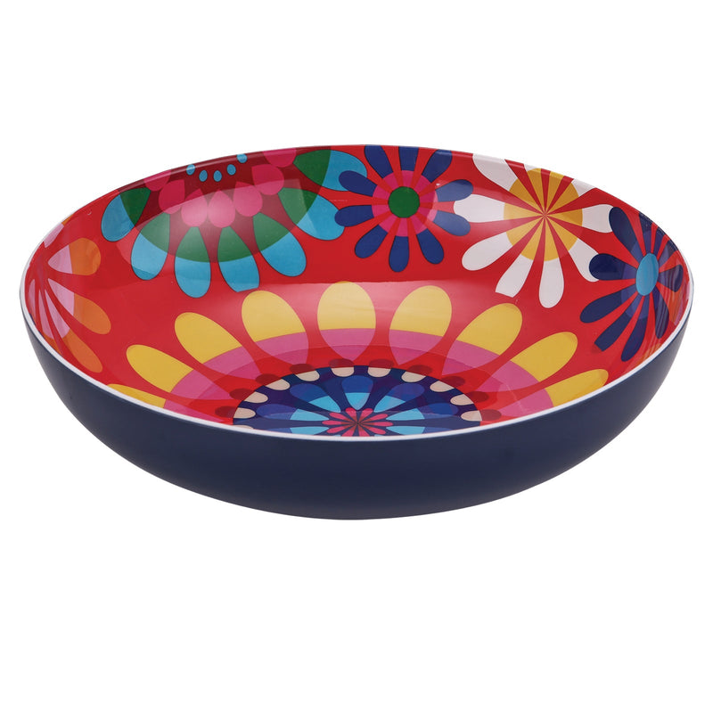 French Bull Salad Serving Bowl with 2 Servers - Festival