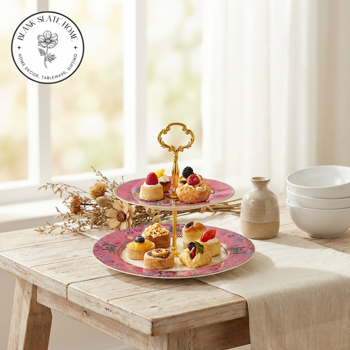 Ceramic - Jungle Tiger Gift Set - Cake Stand 2 Tier