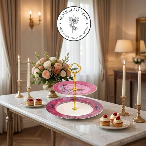 Ceramic - Jungle Tiger Gift Set - Cake Stand 2 Tier