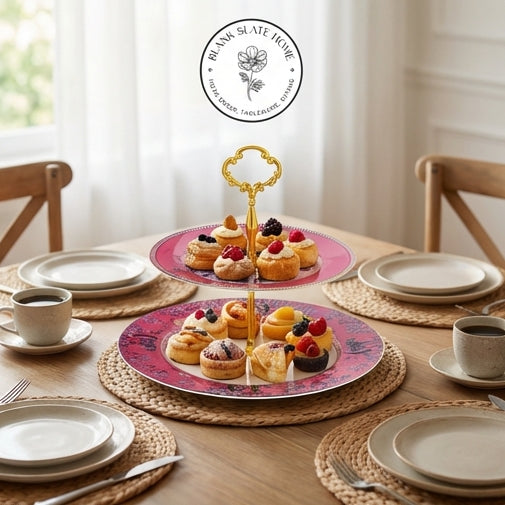 Ceramic - Jungle Tiger Gift Set - Cake Stand 2 Tier