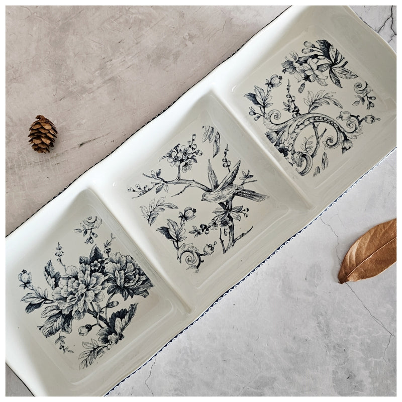 Ceramic - Platter Divided - Bodrum