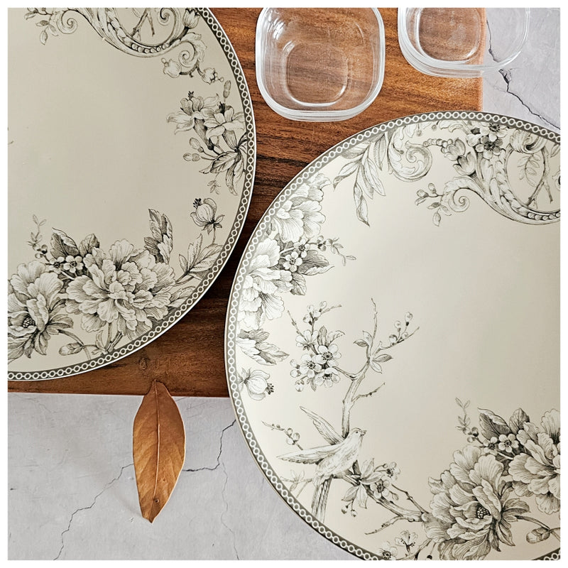 Ceramic - Starter Platter with Bowl Set of 4 - Vintage Summer