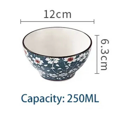 Ceramic - 5 Bowls - Gift Set - Cherry Blossom