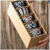 Ceramic - 5 Bowls - Gift Set - Cherry Blossom