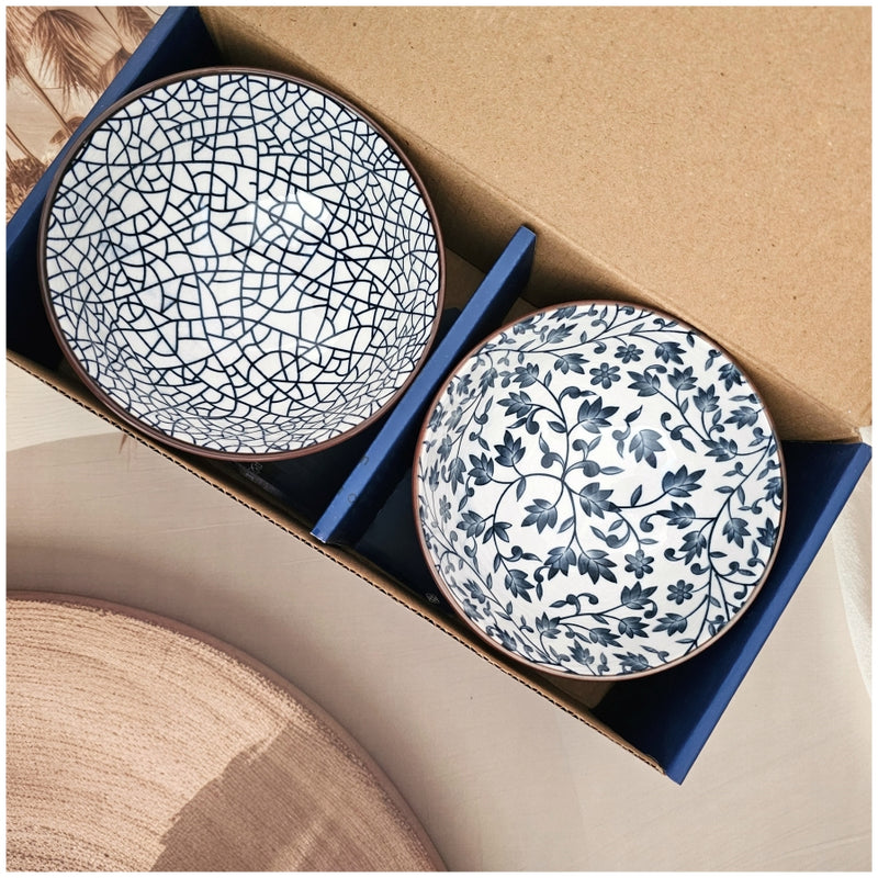 Ceramic - 2 Bowls - Gift Set - Ele