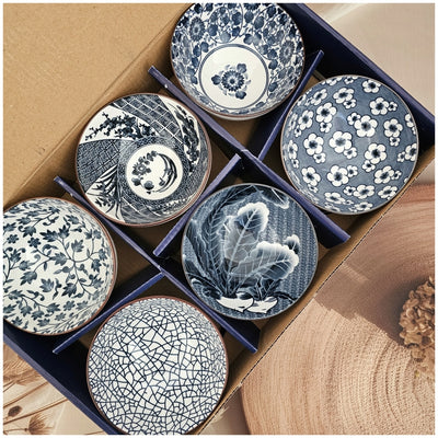 Ceramic - 6 Bowls - Gift Set - Ele