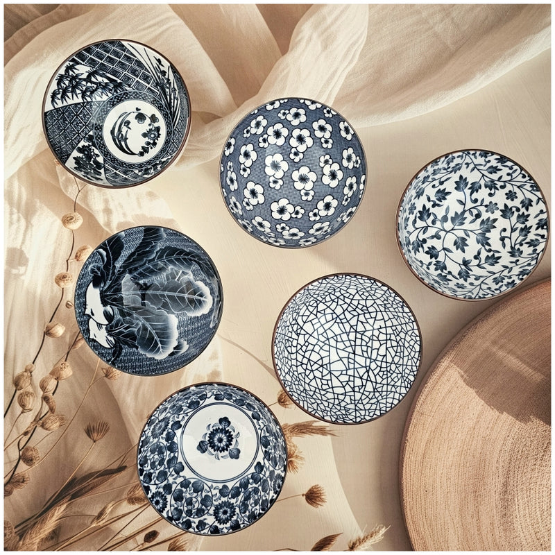 Ceramic - 6 Bowls - Gift Set - Ele
