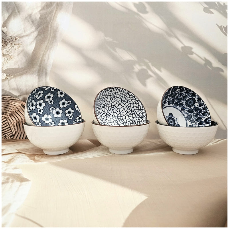 Ceramic - 6 Bowls - Gift Set - Ele