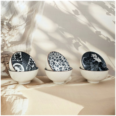 Ceramic - 6 Bowls - Gift Set - Ele