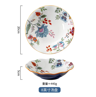 Ceramic - 8 Inch - Round Deep Plate - Oxford White