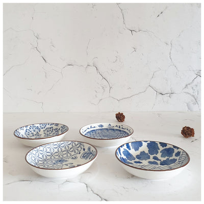 Ceramic - Dip Dish - Small - Box Set of 4 - Imperial Blue Collection