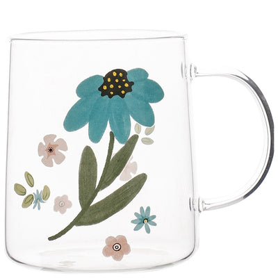 Ceramic - Spring Collection - Plate & 2 Mugs Set - Aqua