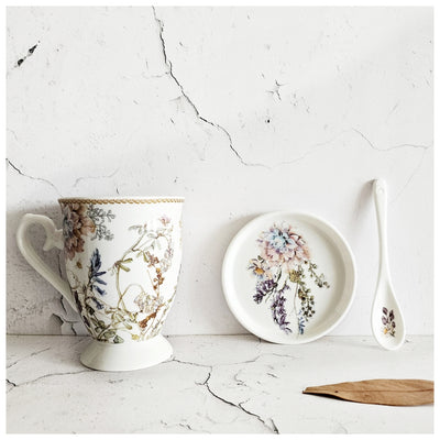 Ceramic - Tea Cup Set - English Garden Mauve