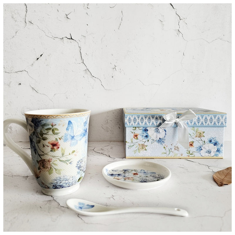 Ceramic - Tea Cup Set - English Garden Blue