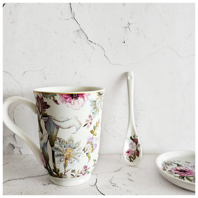Ceramic - Tea Cup Set - English Garden Pink