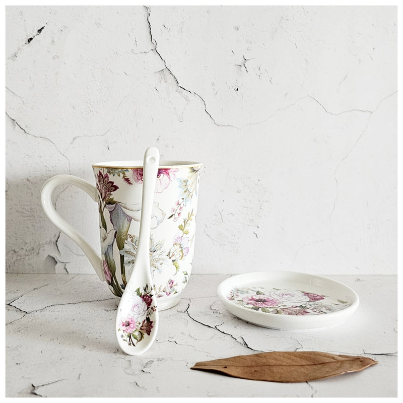 Ceramic - Tea Cup Set - English Garden Pink