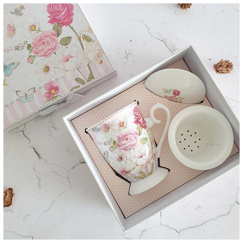 Ceramic - Tea Cup Set - English Rose