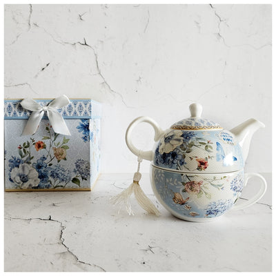 Ceramic - Tea Pot Set - English Garden Blue