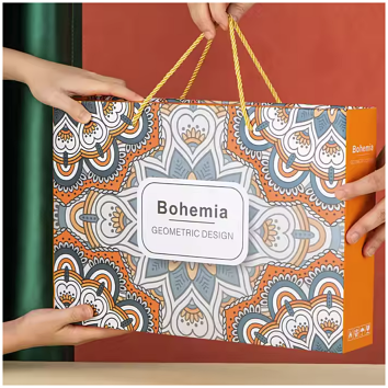 Ceramic - 1 Platter + 4 Bowls - Gift Set with Chopsticks - Bohemia Malaga