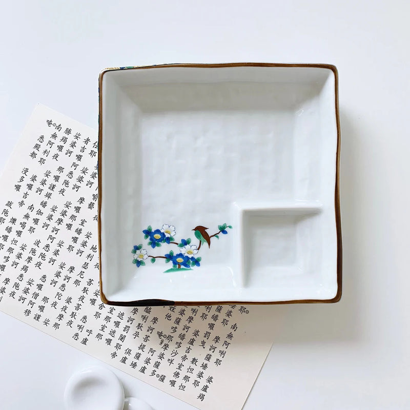 Ceramic - Dimsum, Sushi, Small Bites Starter/Serving/Chip & Dip Dish - Square