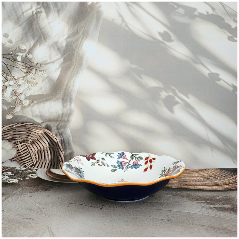 Ceramic - 8 Inch - Round Deep Plate - Oxford White