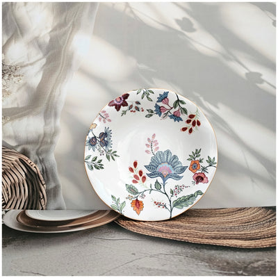 Ceramic - 8 Inch - Round Deep Plate - Oxford White