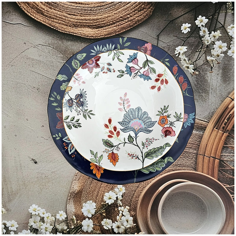 Ceramic - 8 Inch - Round Deep Plate - Oxford White