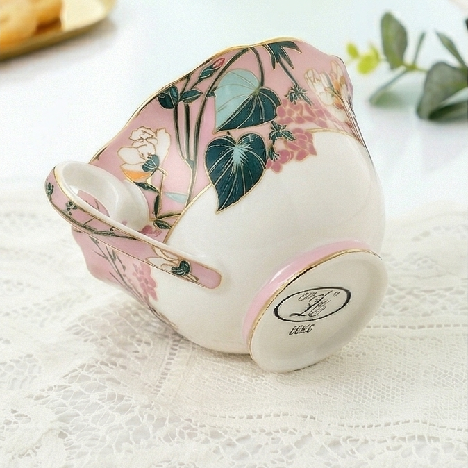 Ceramic - Tea Cup Set - Tuscany Pink