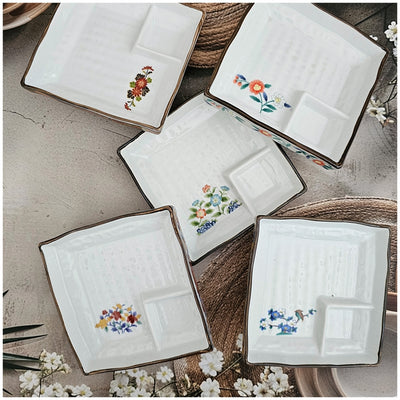 Ceramic - Dimsum, Sushi, Small Bites Starter/Serving/Chip & Dip Dish - Square