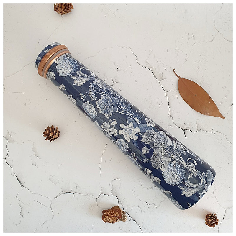 Slim Copper Bottle, 750 ML, Argentine Blue