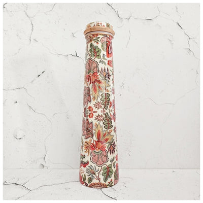 Slim Copper Bottle, 750 ML, Kalamkari