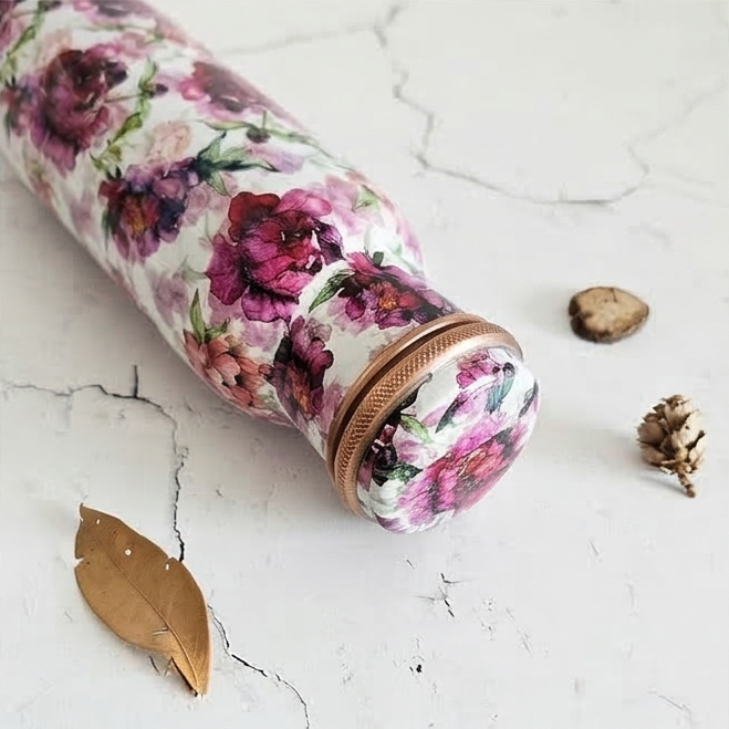 Copper Bottle 950 ml - Country Rose