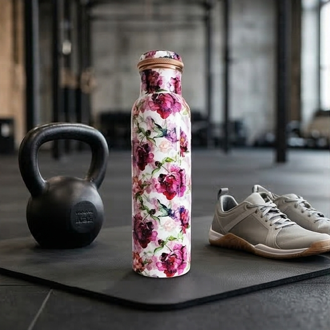 Copper Bottle 950 ml - Country Rose
