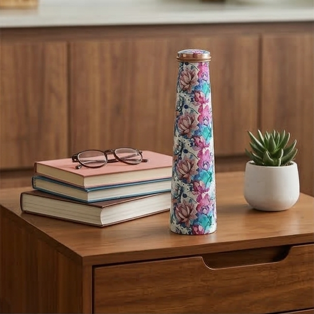 Slim Copper Bottle, 750 ML, Kamalam