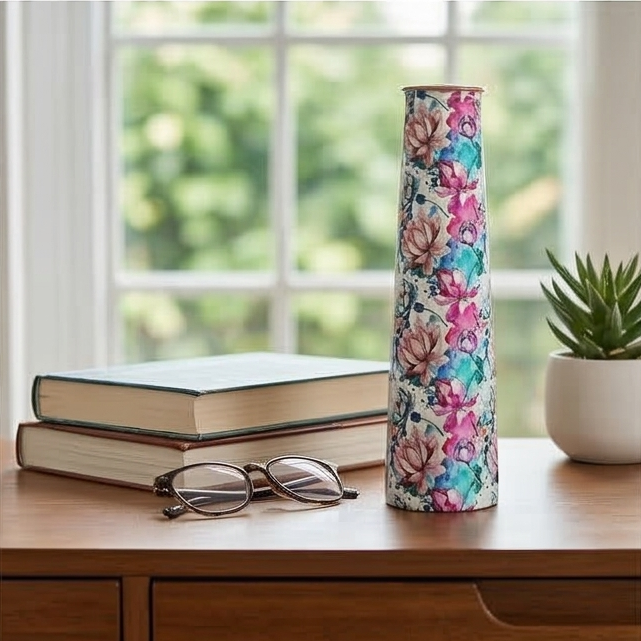 Slim Copper Bottle, 750 ML, Kamalam