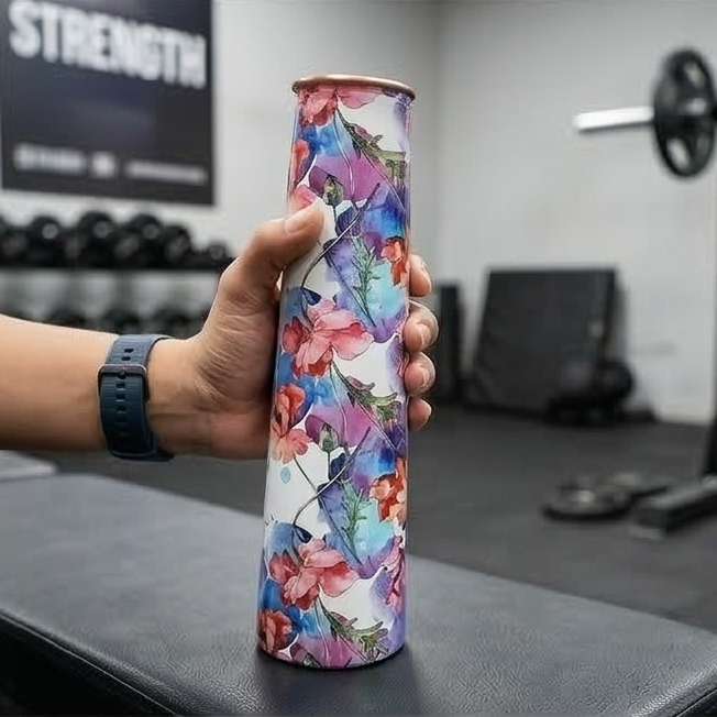 Slim Copper Bottle, 750 ML, Razzle Dazzle