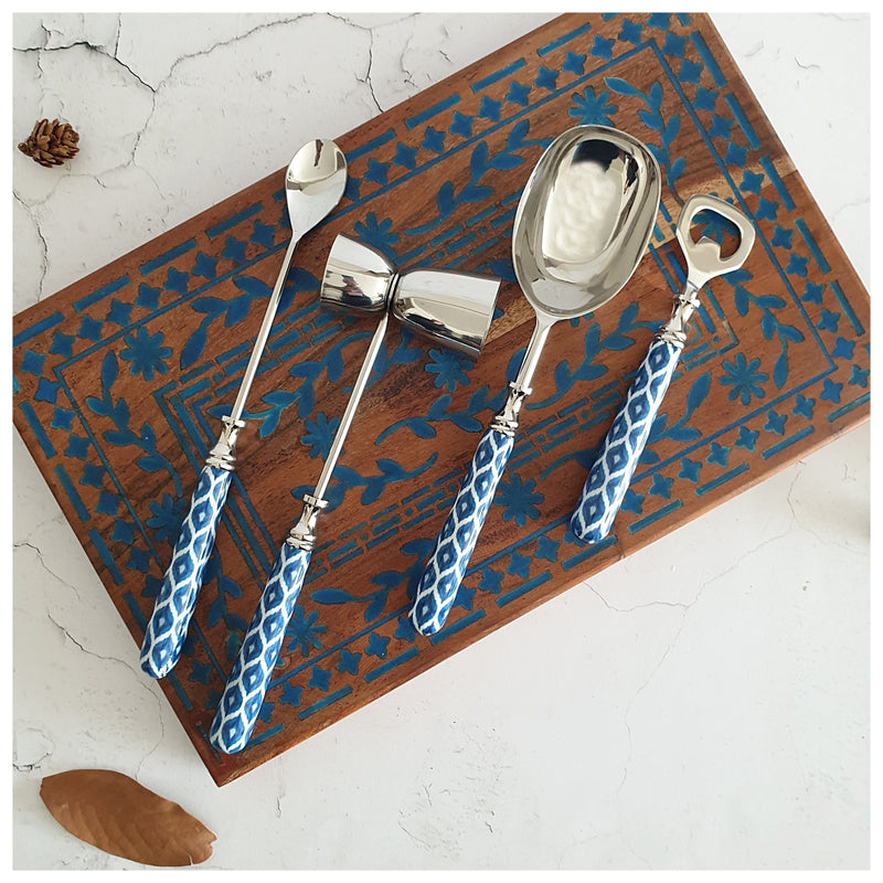 Cutlery Bar Set (Set of 4) - Ikat