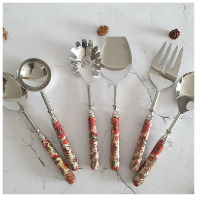 CUTLERY SET - SERVING (Set of 6) - KALAMKARI