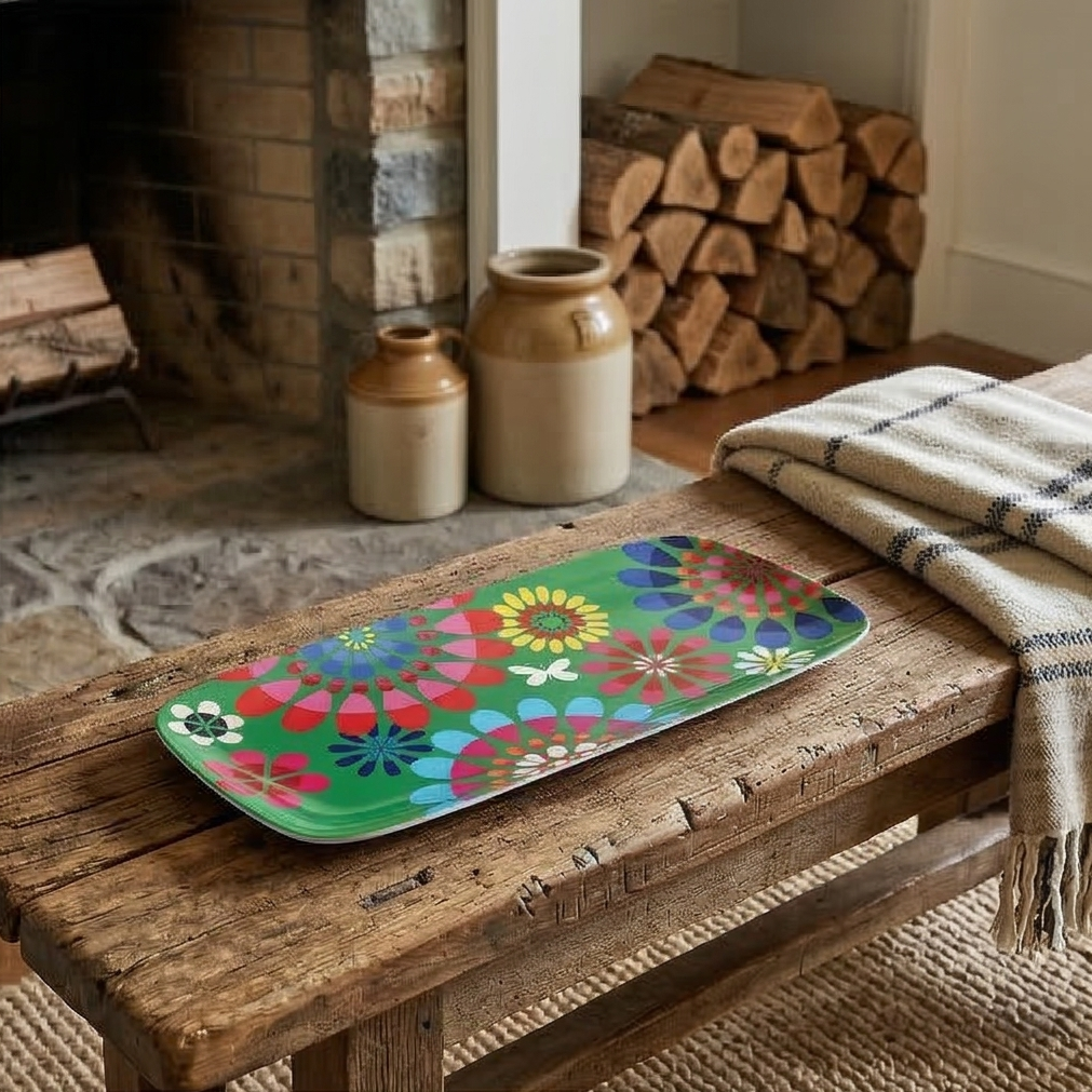 French Bull Platter - Rectangular - 19" - Festival