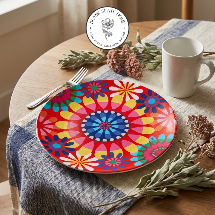 French Bull 15" Round Platter - Festival