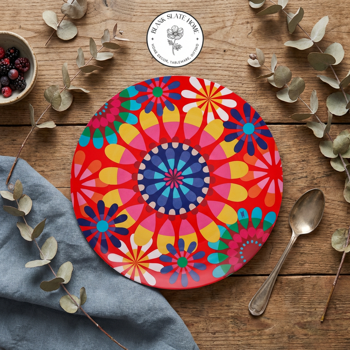 French Bull 15" Round Platter - Festival
