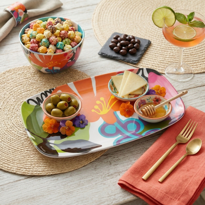 French Bull Platter - Rectangular - 13" - Oasis