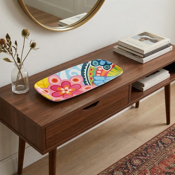 French Bull Platter - Rectangular - 19" - Tropic Fantasia