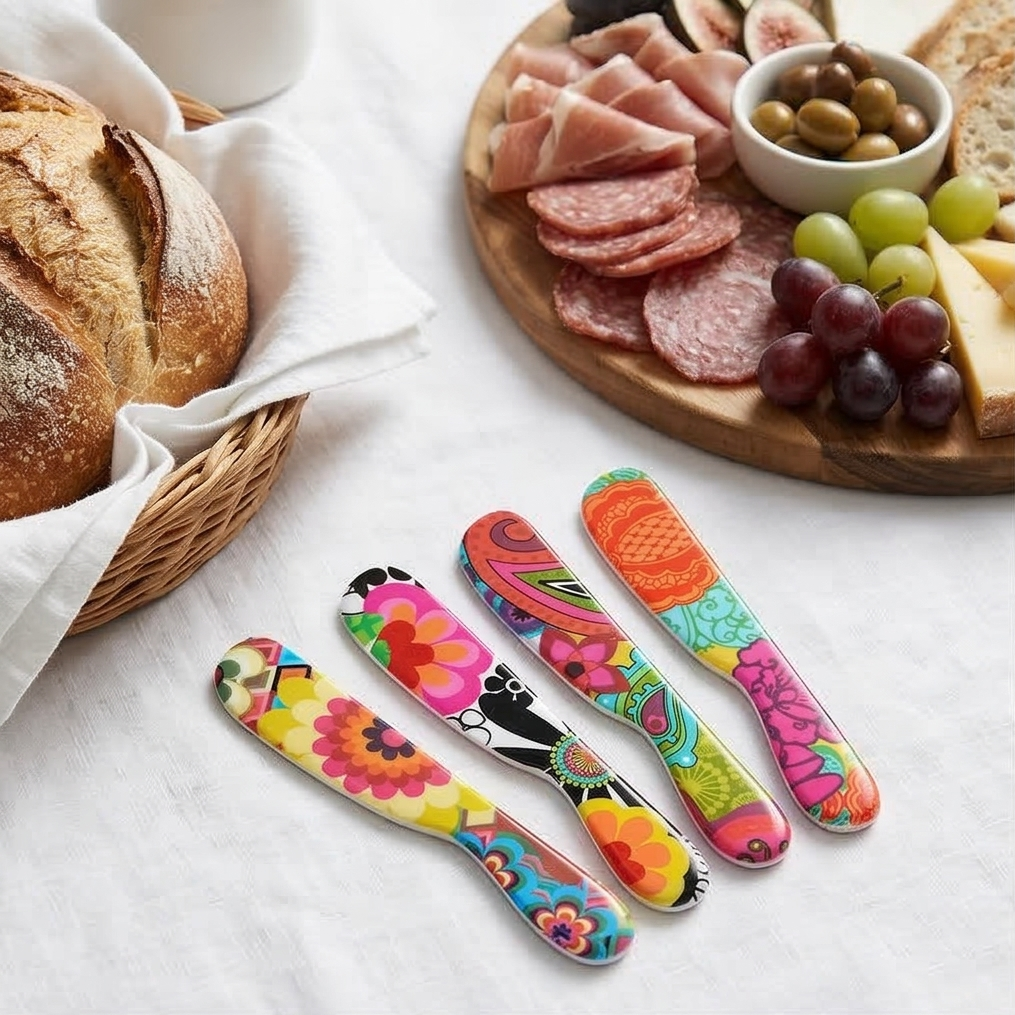 French Bull Butter Knife Set - Floral