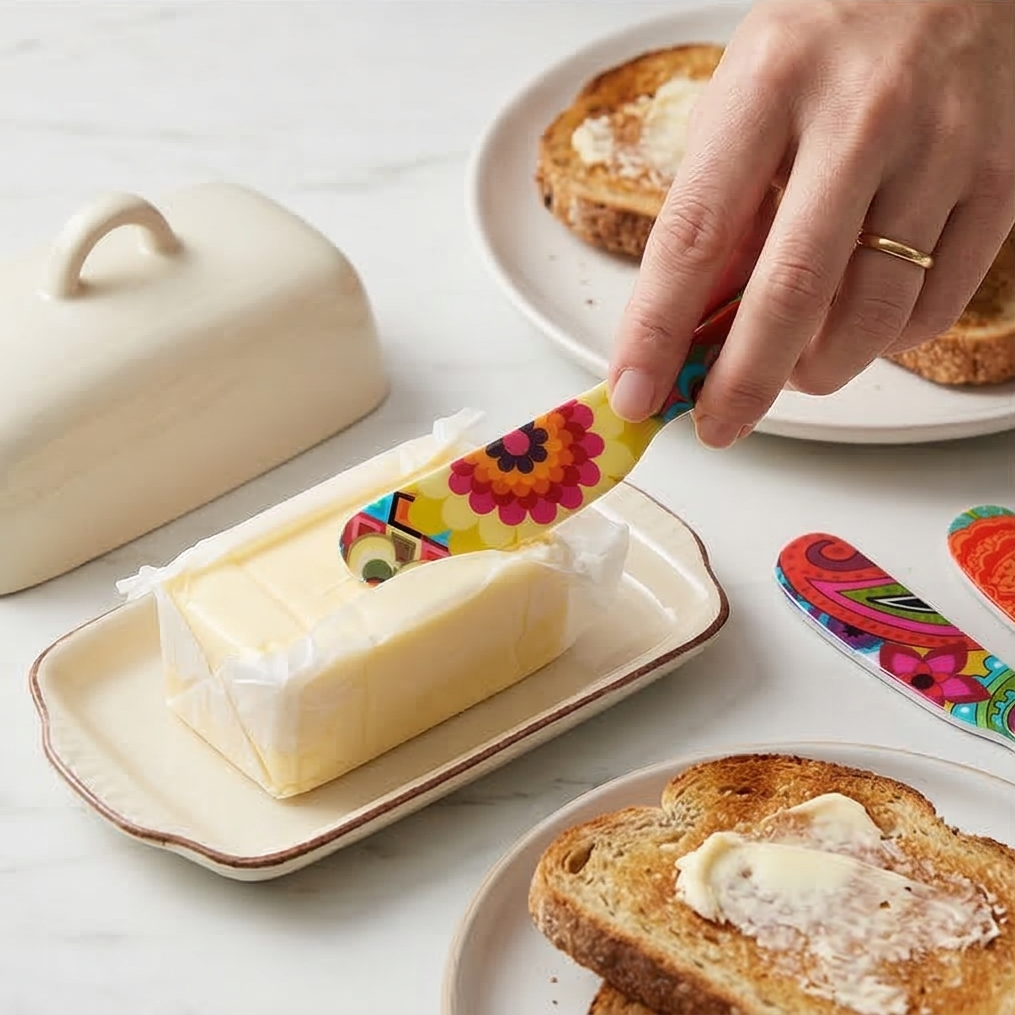 French Bull Butter Knife Set - Floral