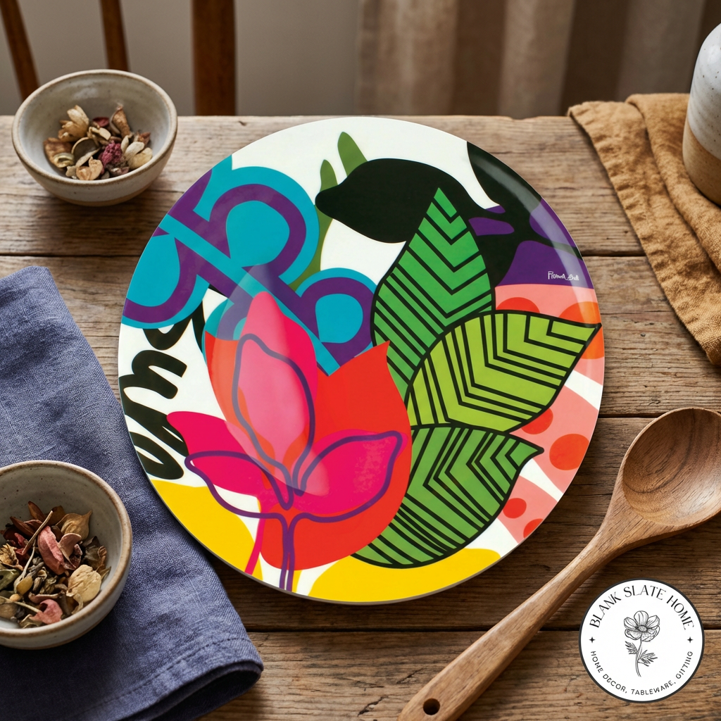 French Bull 15" Round Platter - Oasis