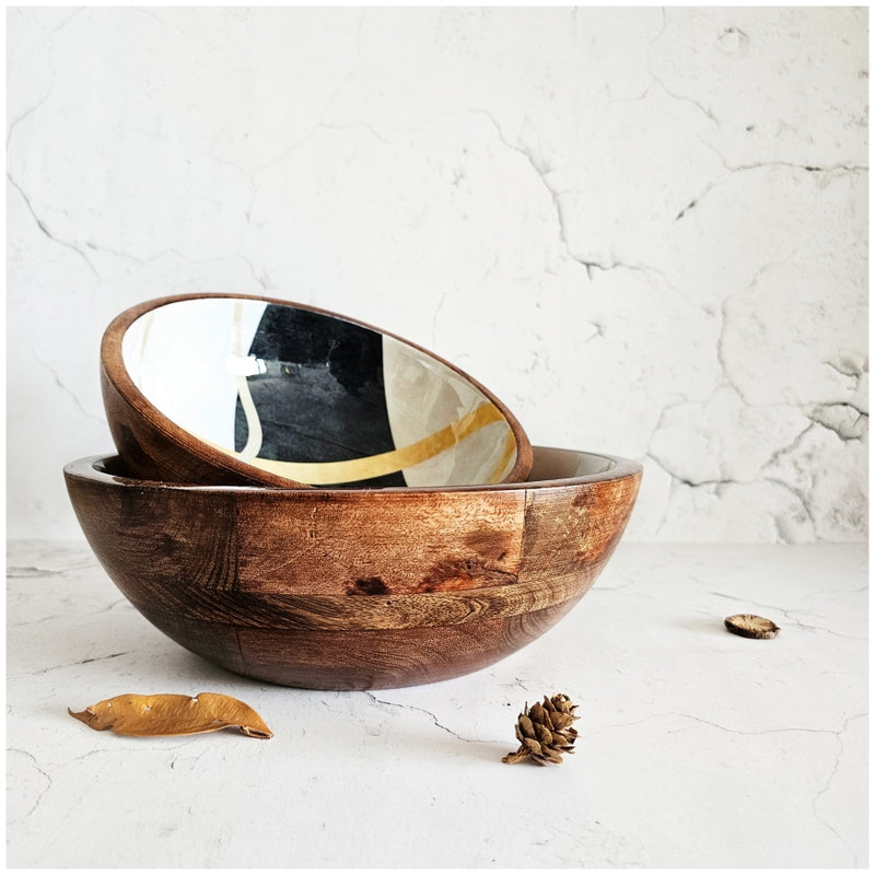 Wooden Multipurpose Bowls - Set of 2 - Sable Gold