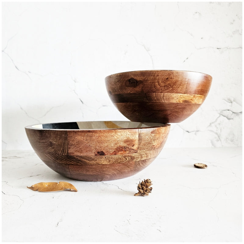 Wooden Multipurpose Bowls - Set of 2 - Sable Gold